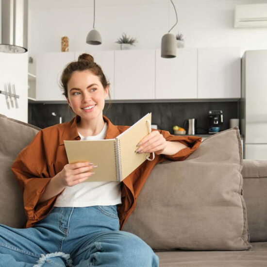 Woman reading a book